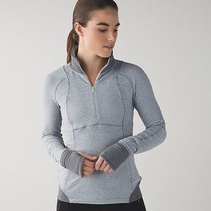 White and gray lululemon pullover